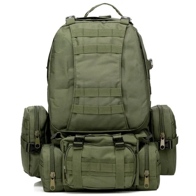 55L Outdoor Sport Wearproof Tactical Backpack hiking Rucksack mountaineering climbing Bag