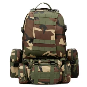 55L Outdoor Sport Wearproof Tactical Backpack hiking Rucksack mountaineering climbing Bag