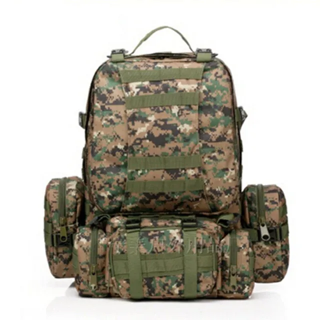55L Outdoor Sport Wearproof Tactical Backpack hiking Rucksack mountaineering climbing Bag