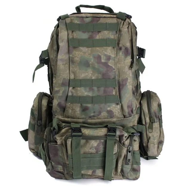 55L Outdoor Sport Wearproof Tactical Backpack hiking Rucksack mountaineering climbing Bag