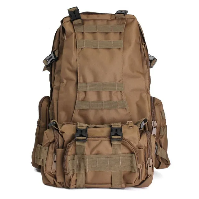 55L Outdoor Sport Wearproof Tactical Backpack hiking Rucksack mountaineering climbing Bag