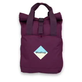 Burgundy Roll-Top Backpack