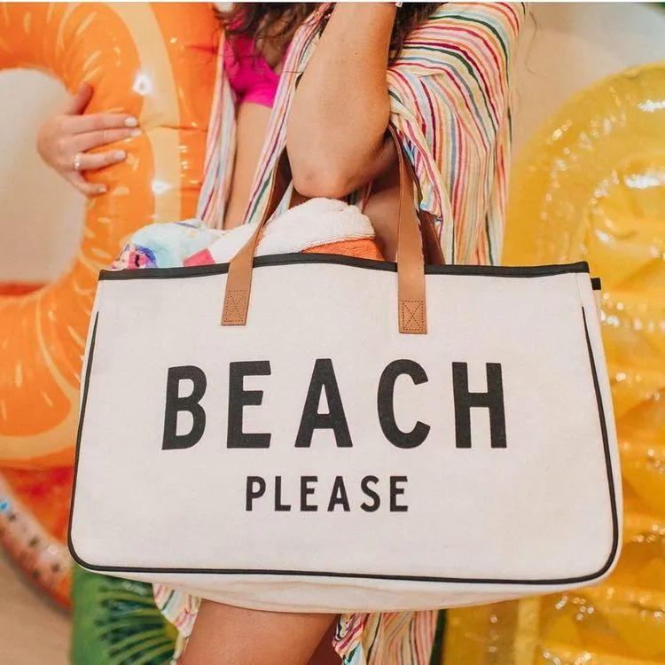 Canvas Tote Beach Please