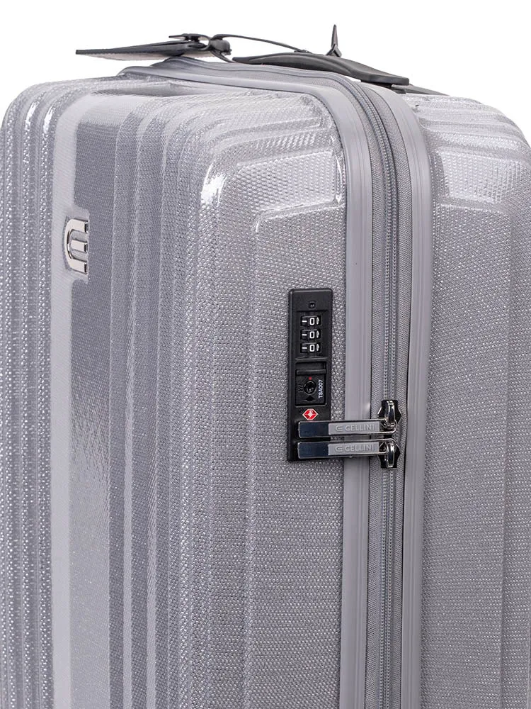 Cellini Compolite 4 Wheel Carry On Trolley | Silver