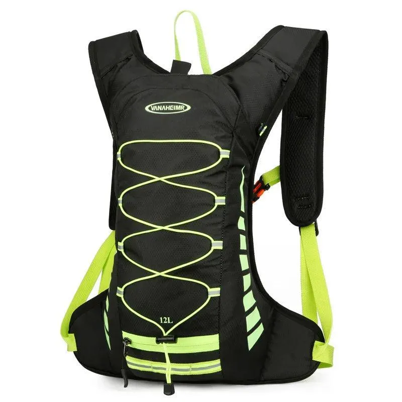 Cycling Backpack, Waterproof Nylon, Lightweight, Reflective Strip, 3.17 Gallons Capacity, Ideal for Cycling, Running, Hiking, Available in 5 Colors