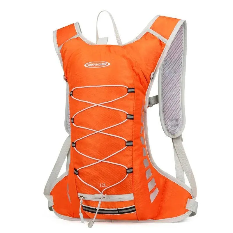 Cycling Backpack, Waterproof Nylon, Lightweight, Reflective Strip, 3.17 Gallons Capacity, Ideal for Cycling, Running, Hiking, Available in 5 Colors