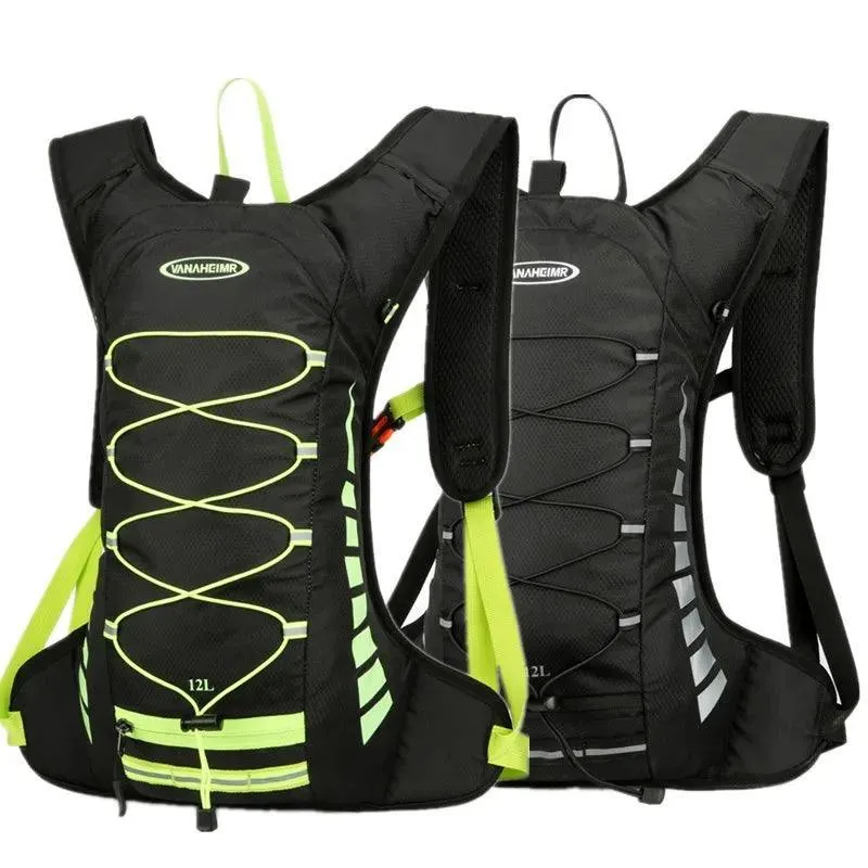 Cycling Backpack, Waterproof Nylon, Lightweight, Reflective Strip, 3.17 Gallons Capacity, Ideal for Cycling, Running, Hiking, Available in 5 Colors