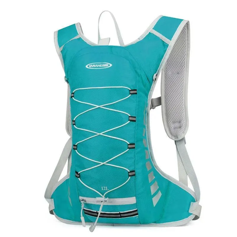 Cycling Backpack, Waterproof Nylon, Lightweight, Reflective Strip, 3.17 Gallons Capacity, Ideal for Cycling, Running, Hiking, Available in 5 Colors