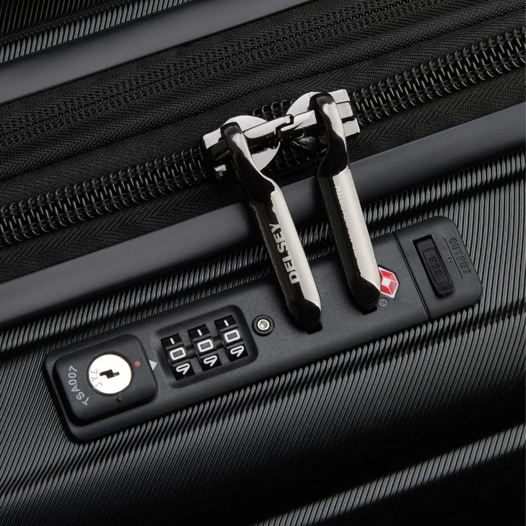 Delsey Shadow 55cm Expandable Carry On Luggage - Black