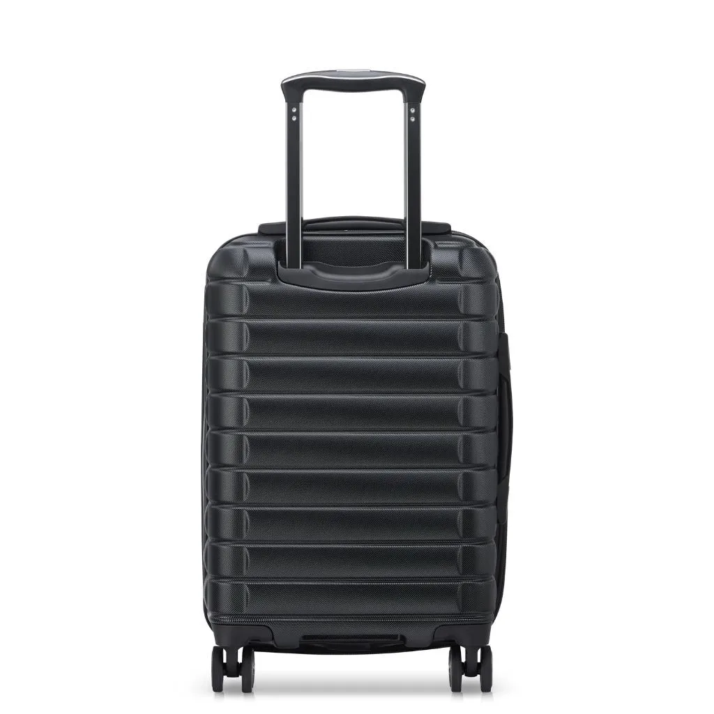 Delsey Shadow 55cm Expandable Carry On Luggage - Black