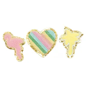 Flamingo | Heart | Palm Patch Set