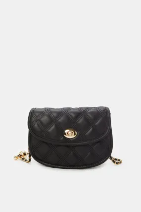 Girls Black Cross Body Bag