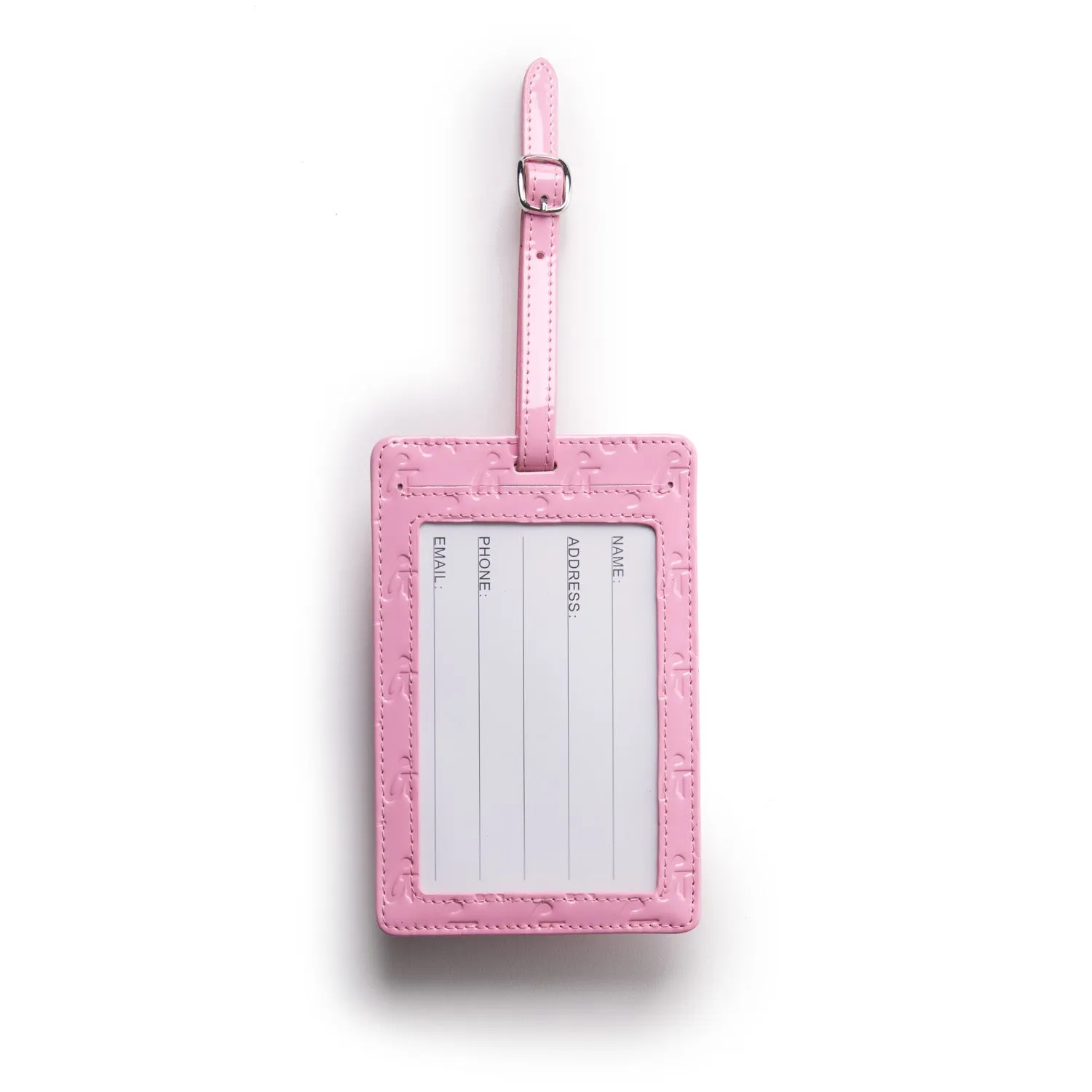 GLAM-AHOLIC LIFESTYLE LUGGAGE TAG MIRROR LIGHT PINK