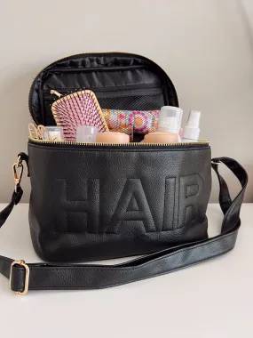 Hair Leather Bag - Black
