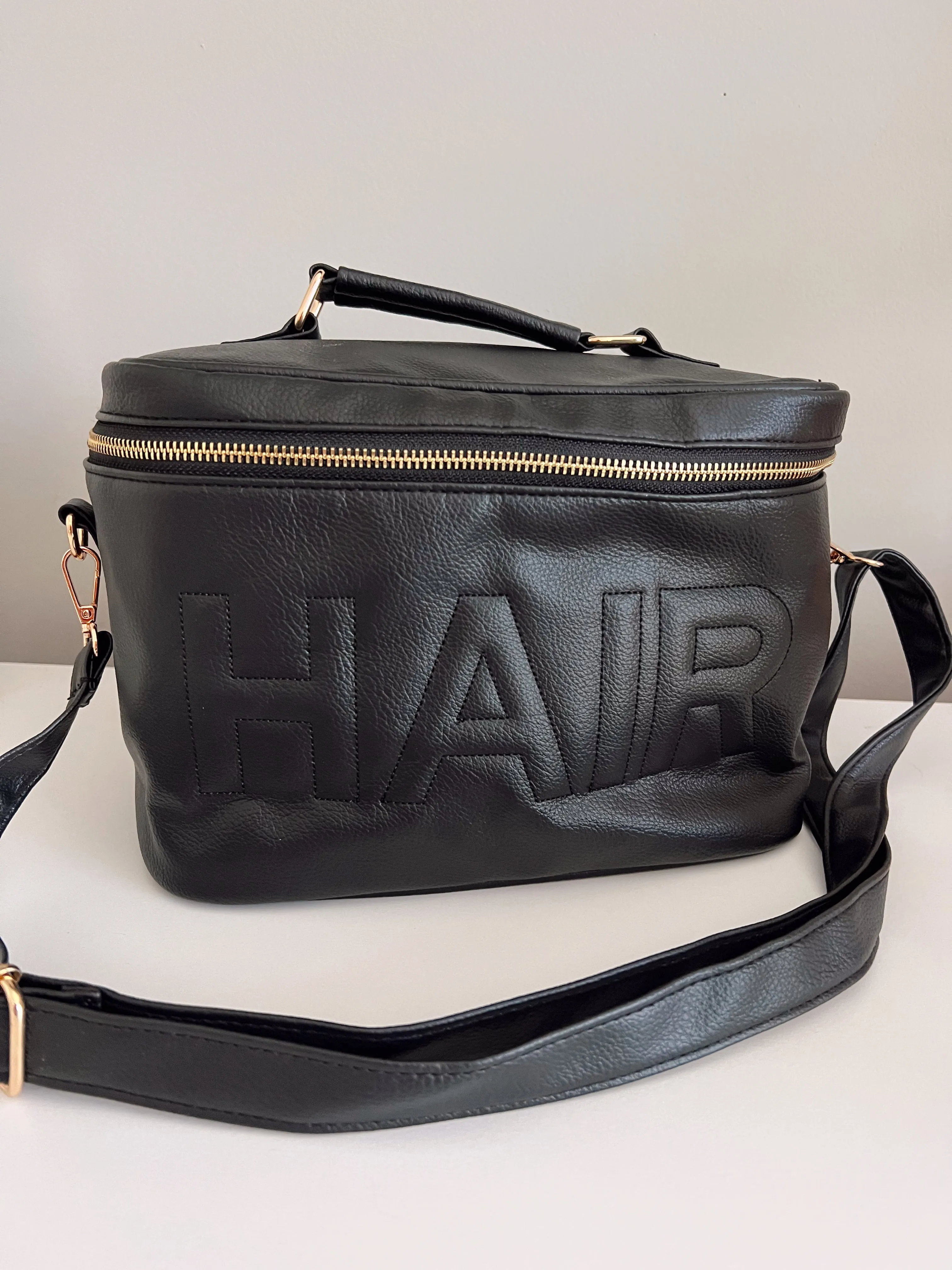 Hair Leather Bag - Black