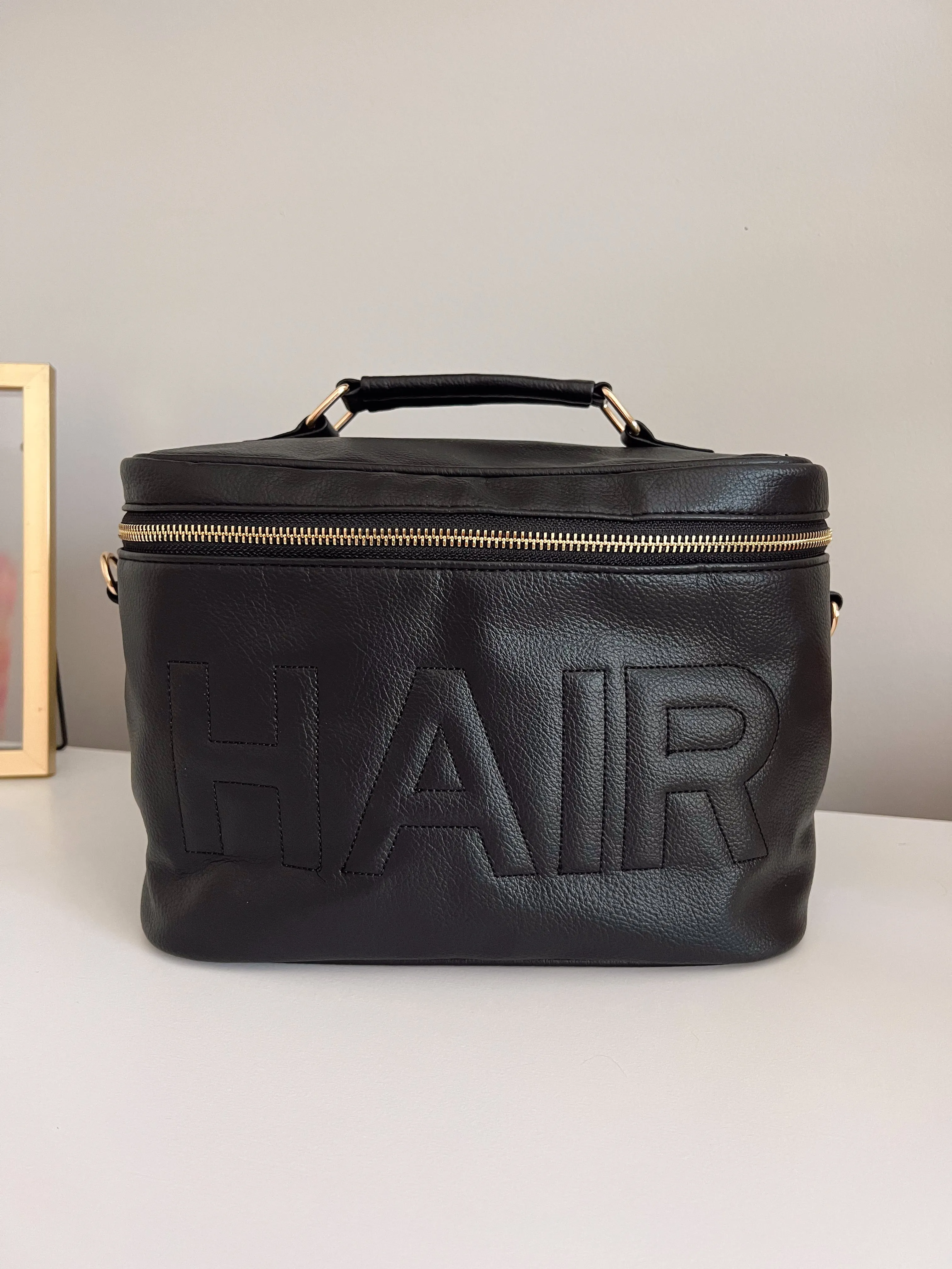 Hair Leather Bag - Black