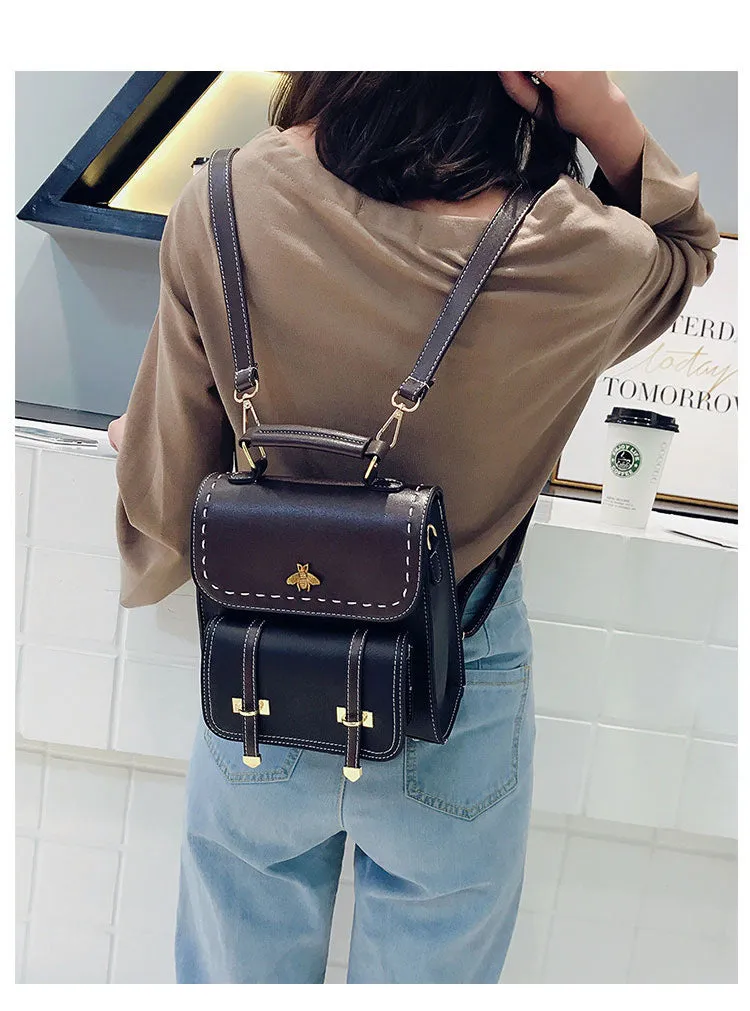 Honey Bee Designer Messenger Mini Backpack