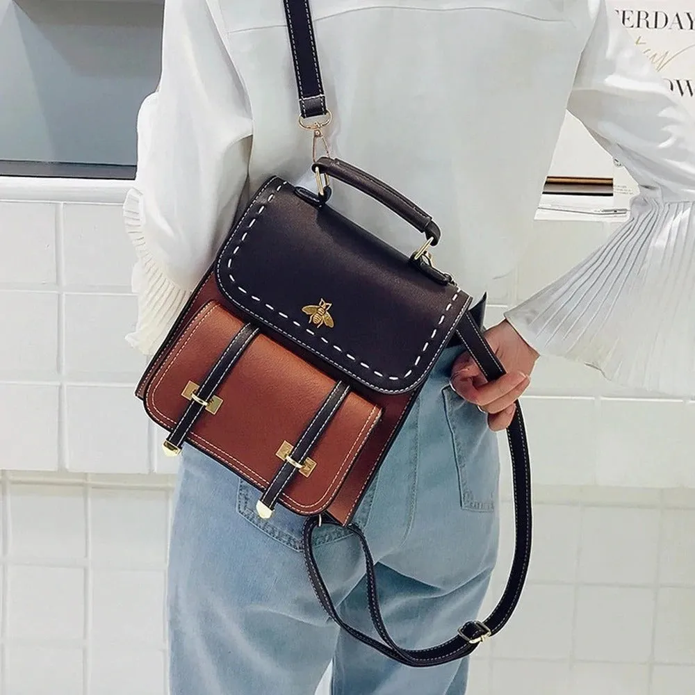 Honey Bee Designer Messenger Mini Backpack
