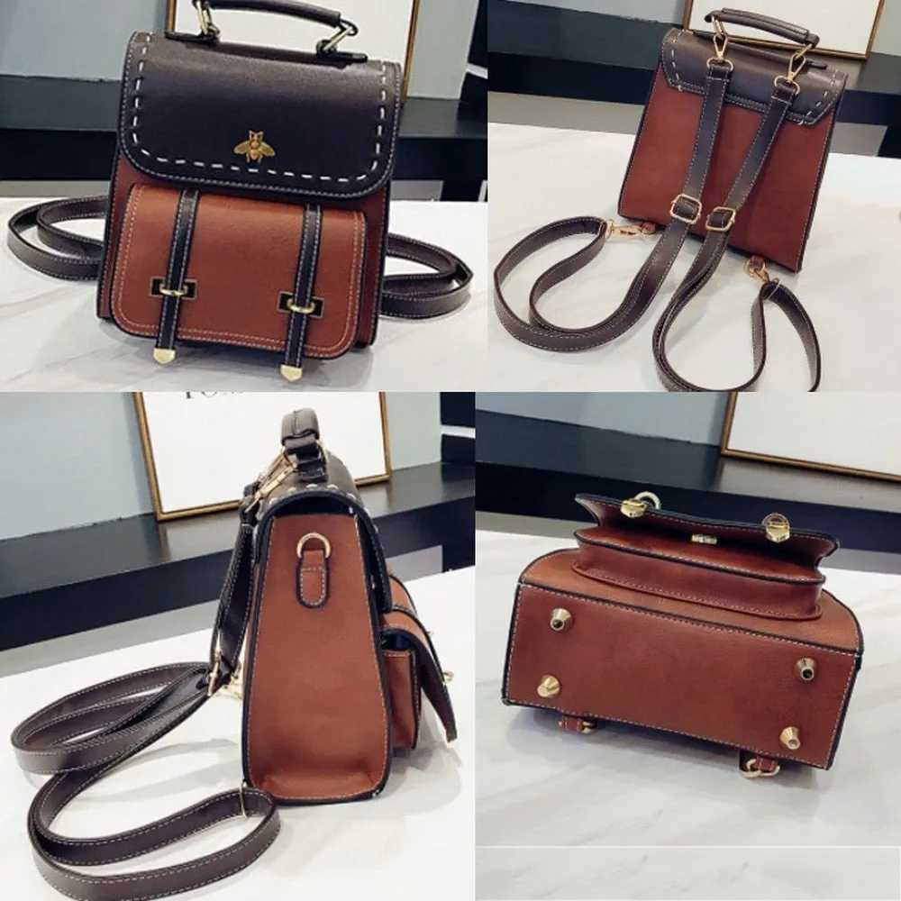 Honey Bee Designer Messenger Mini Backpack