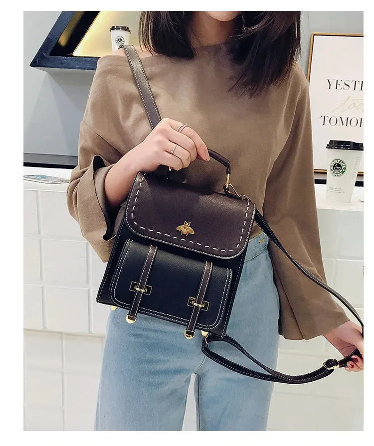 Honey Bee Designer Messenger Mini Backpack