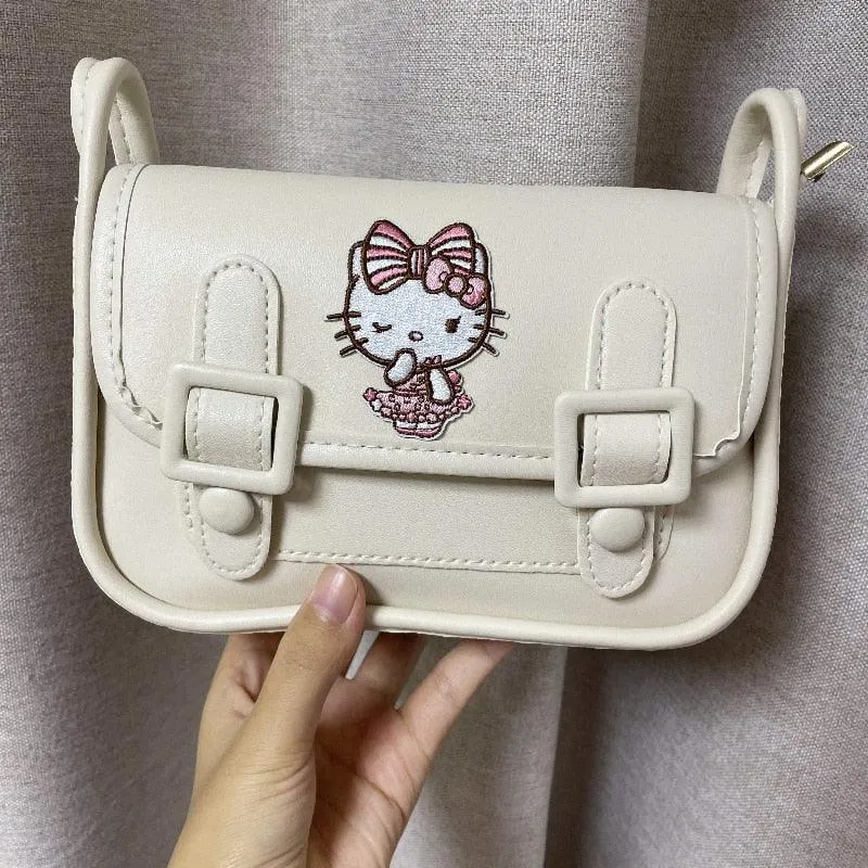 Kawaii Sanrio Kuromi Cambridge Bag Net Red with The Same Bag All-match Underarm Bag Shoulder Bag Japan and South Korea Gift