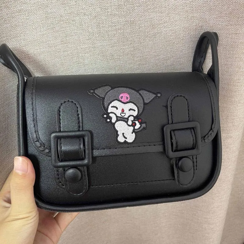 Kawaii Sanrio Kuromi Cambridge Bag Net Red with The Same Bag All-match Underarm Bag Shoulder Bag Japan and South Korea Gift