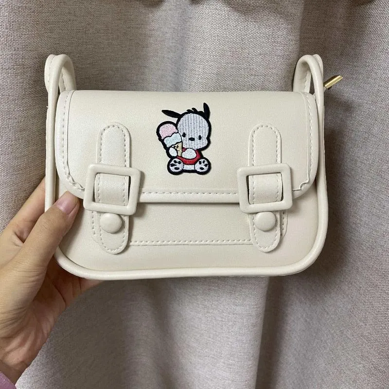 Kawaii Sanrio Kuromi Cambridge Bag Net Red with The Same Bag All-match Underarm Bag Shoulder Bag Japan and South Korea Gift