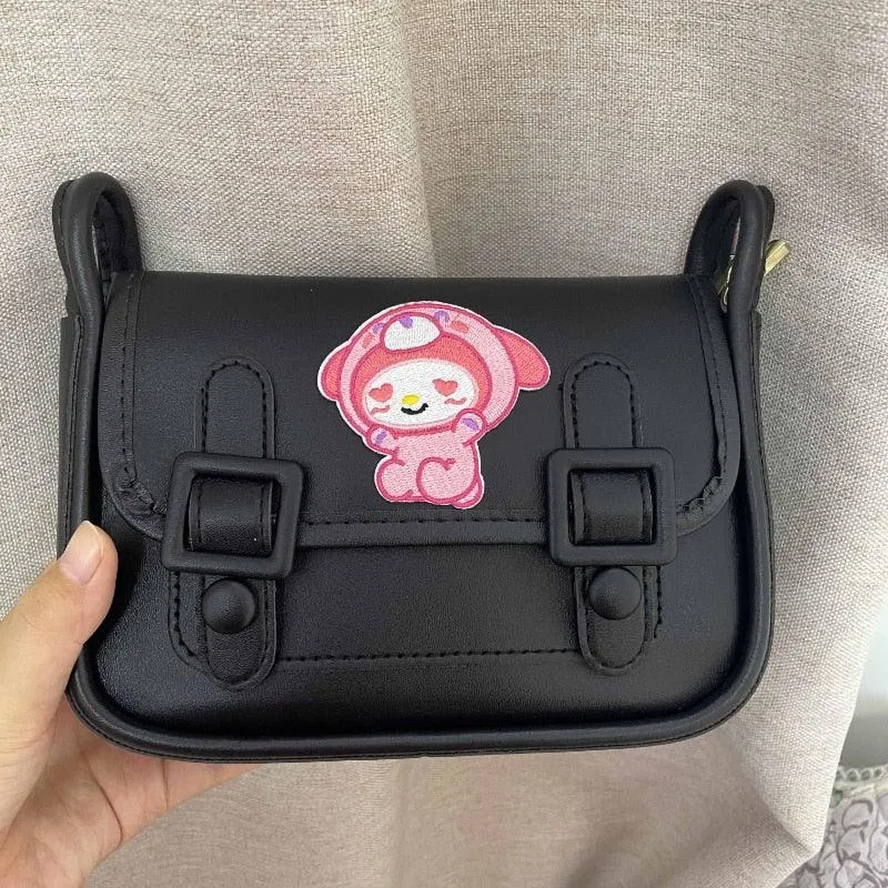 Kawaii Sanrio Kuromi Cambridge Bag Net Red with The Same Bag All-match Underarm Bag Shoulder Bag Japan and South Korea Gift