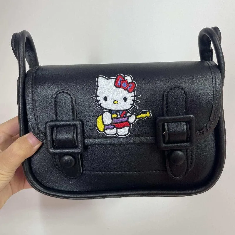 Kawaii Sanrio Kuromi Cambridge Bag Net Red with The Same Bag All-match Underarm Bag Shoulder Bag Japan and South Korea Gift