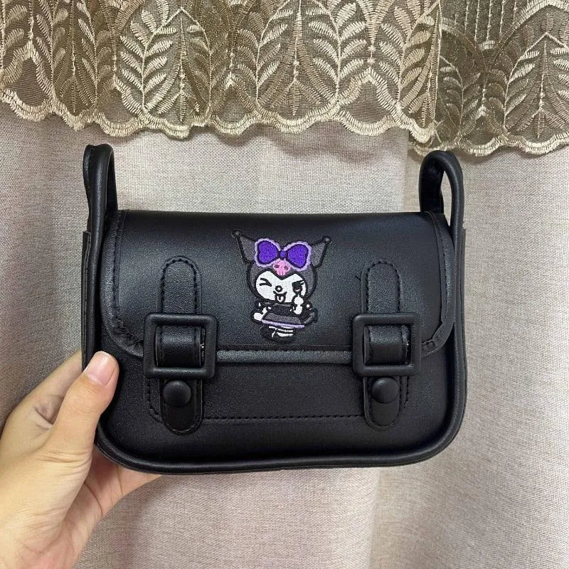 Kawaii Sanrio Kuromi Cambridge Bag Net Red with The Same Bag All-match Underarm Bag Shoulder Bag Japan and South Korea Gift