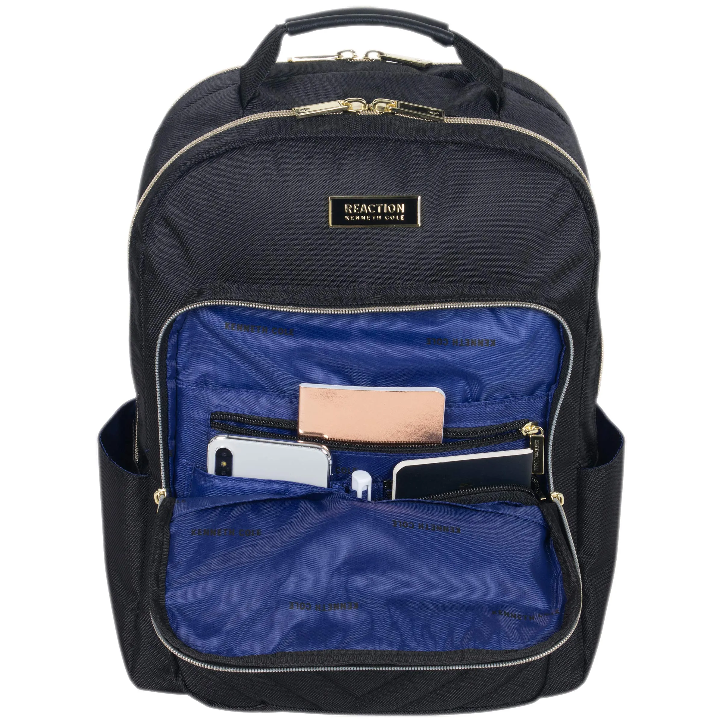 Kenneth Cole Reaction Women's Chelsea Chevron Quilted 15-Inch Laptop & Tablet Fashion Travel Backpack, Navy, One Size