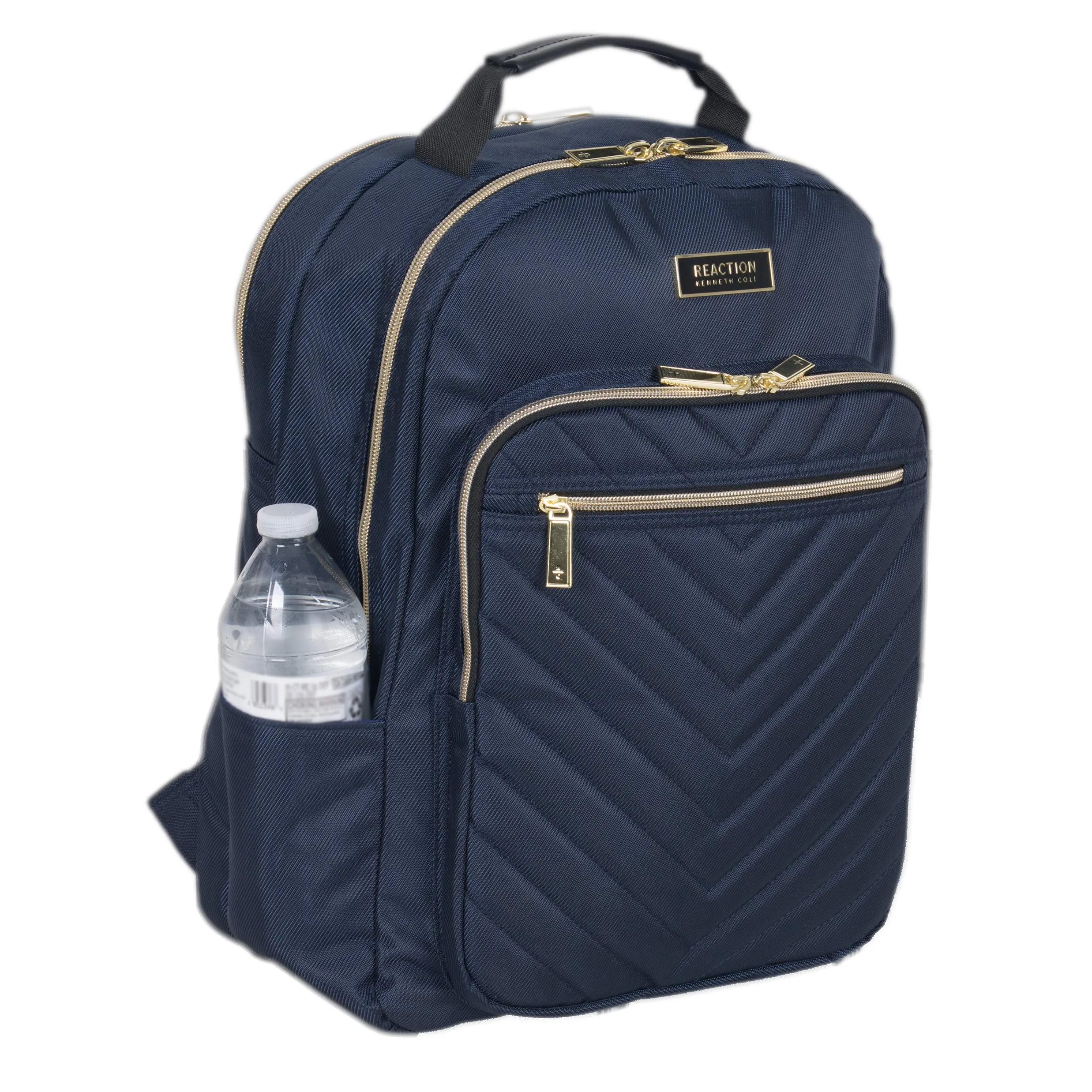 Kenneth Cole Reaction Women's Chelsea Chevron Quilted 15-Inch Laptop & Tablet Fashion Travel Backpack, Navy, One Size