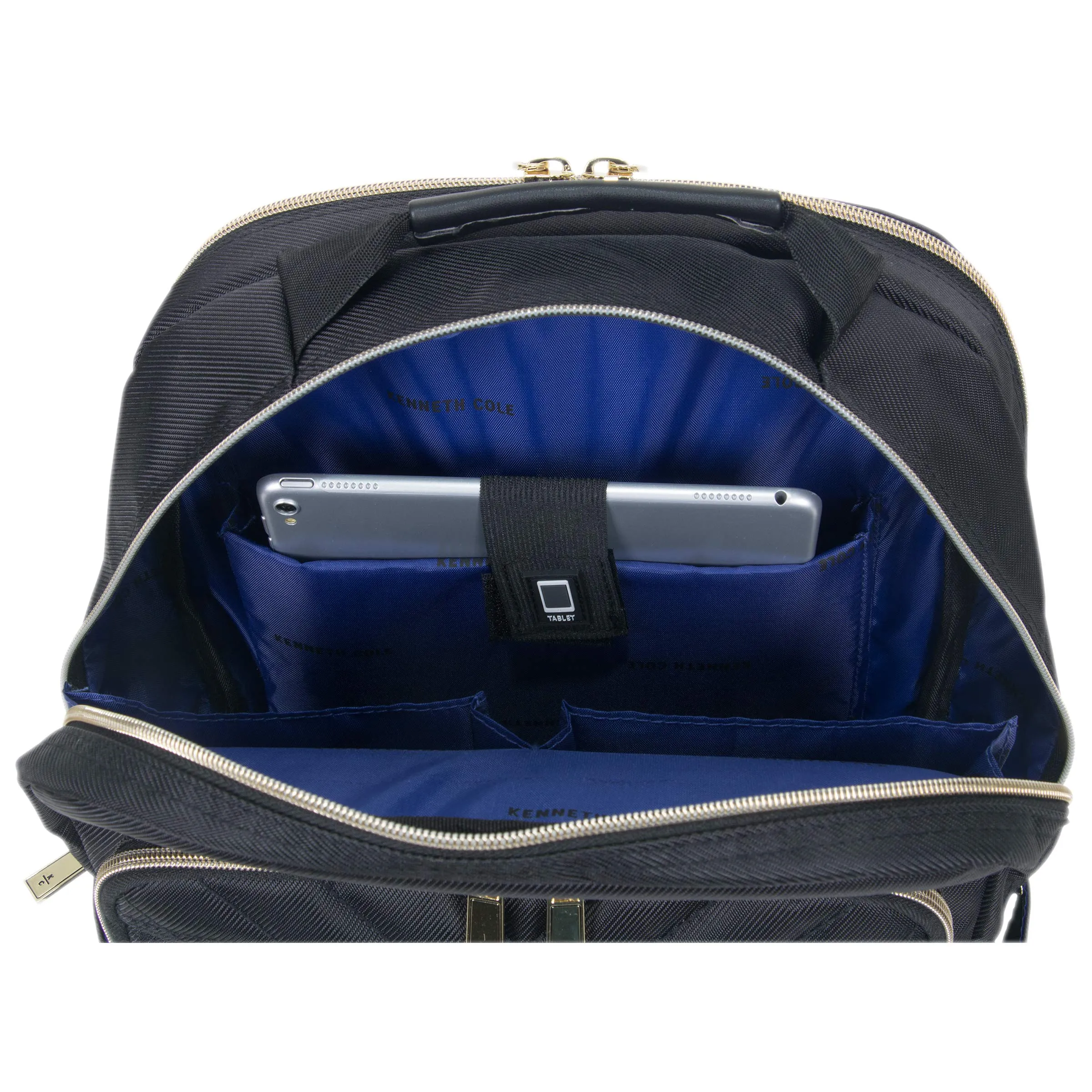 Kenneth Cole Reaction Women's Chelsea Chevron Quilted 15-Inch Laptop & Tablet Fashion Travel Backpack, Navy, One Size
