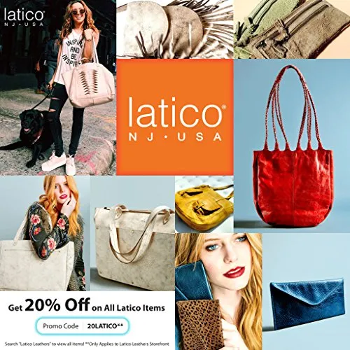 Latico Leathers Basics Two Pocket Duffel , Authentic Luxury Leather, Designer Fashion, Top
