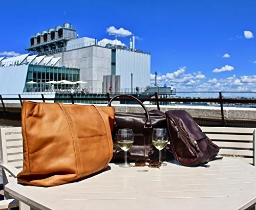 Latico Leathers Heritage Cabin Duffel, Leather, Black, One Size