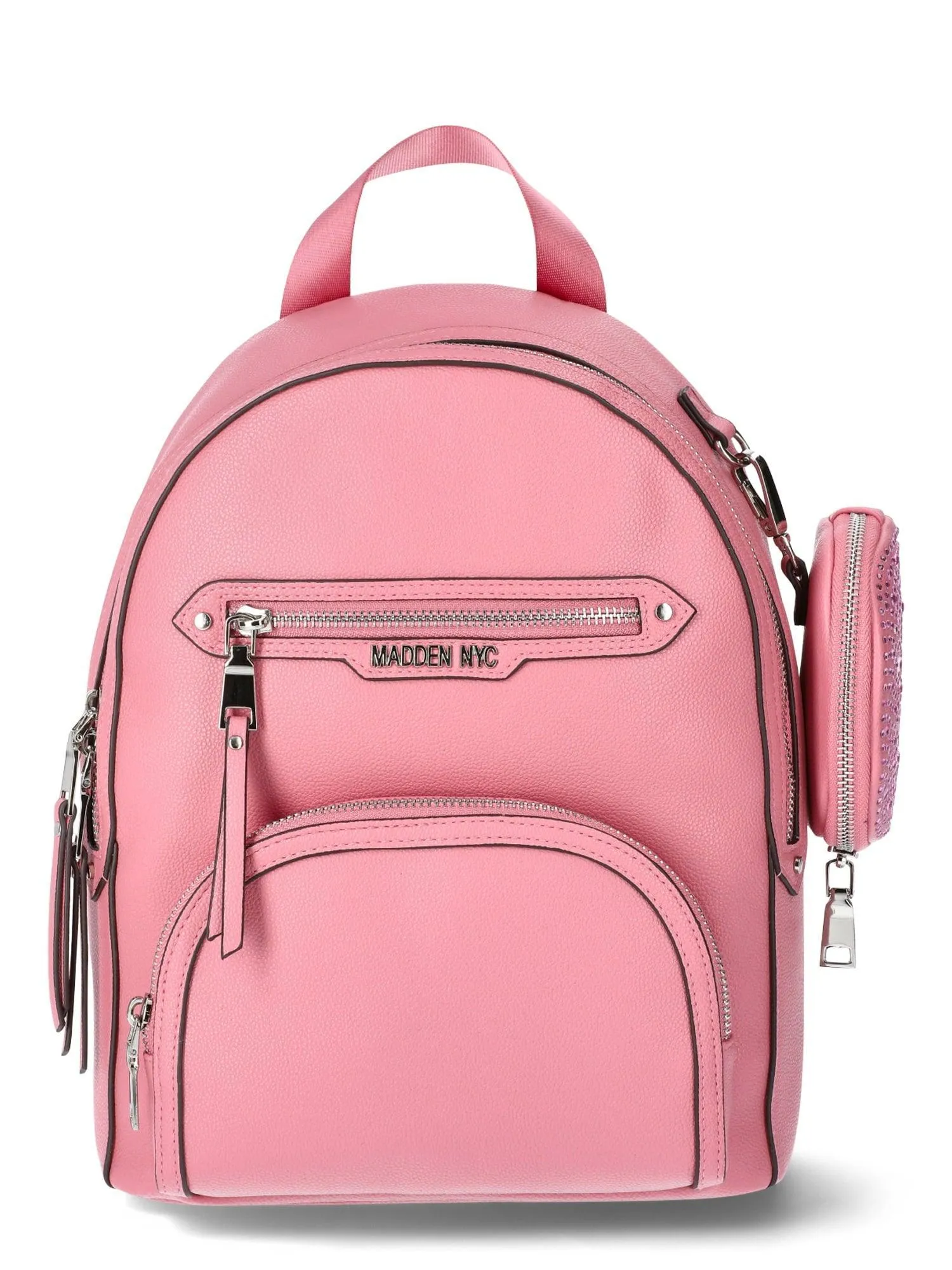 Madden NYC Women's Mini Backpack with Embellished Pouch, Cognac