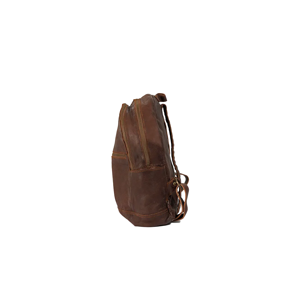Mini Leather Canvas Backpack