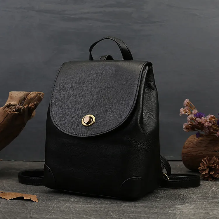 Mini Womens Leather Flap Backpack Purse Fashion Backpacks For Women