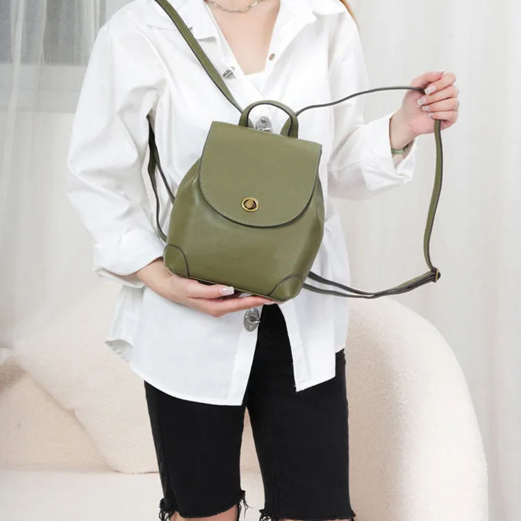 Mini Womens Leather Flap Backpack Purse Fashion Backpacks For Women