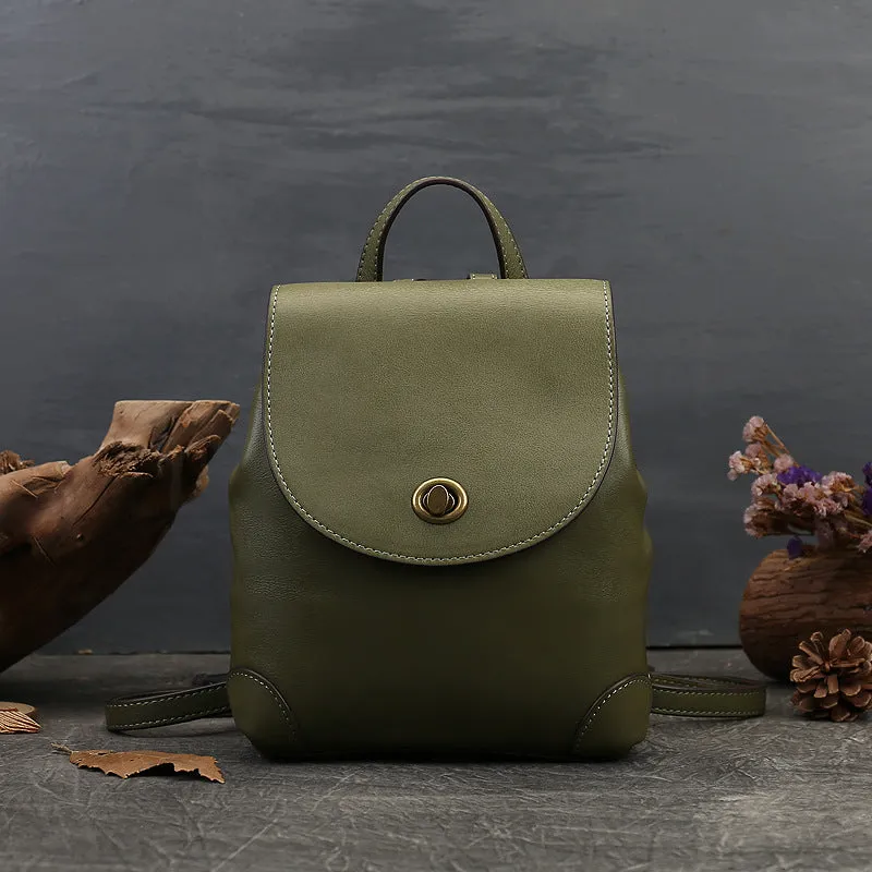 Mini Womens Leather Flap Backpack Purse Fashion Backpacks For Women