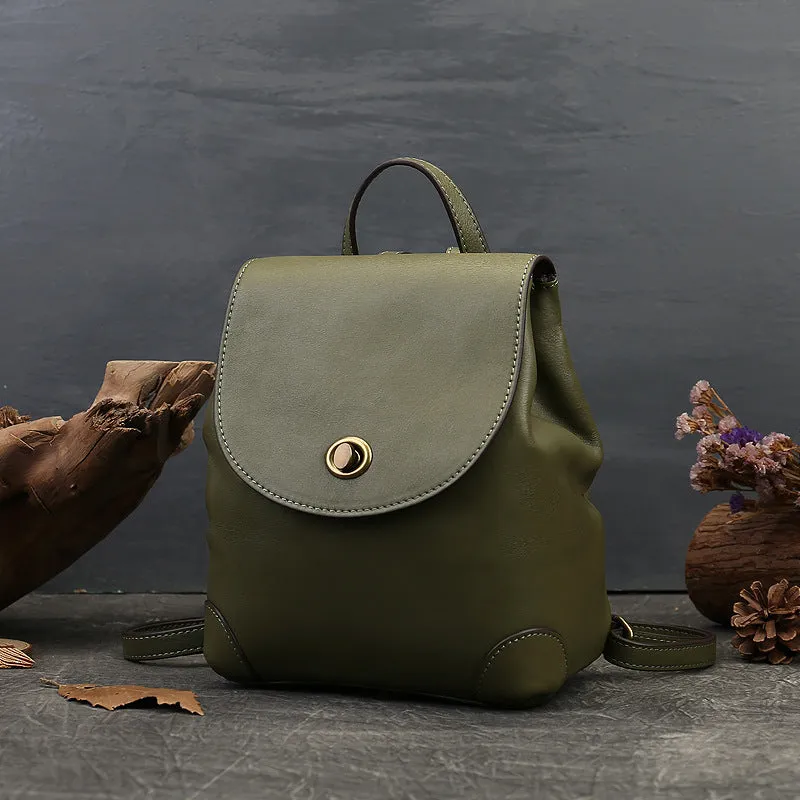 Mini Womens Leather Flap Backpack Purse Fashion Backpacks For Women