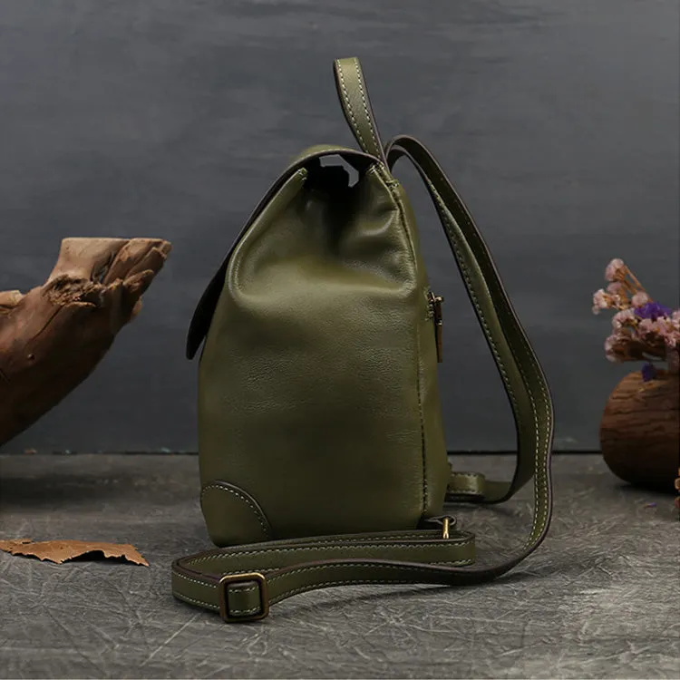 Mini Womens Leather Flap Backpack Purse Fashion Backpacks For Women