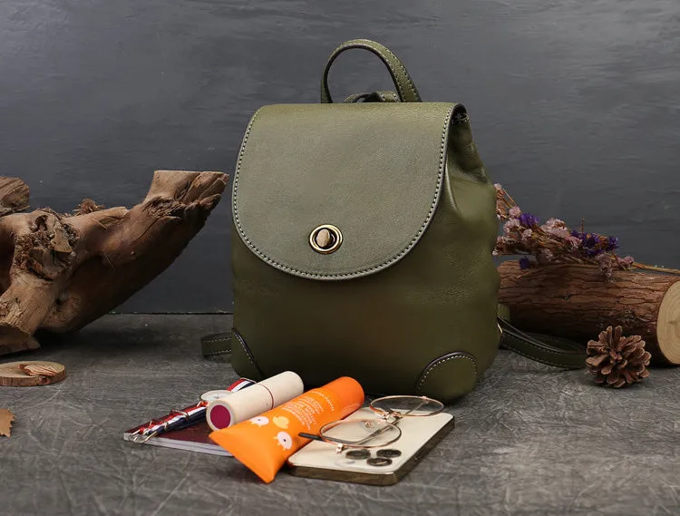 Mini Womens Leather Flap Backpack Purse Fashion Backpacks For Women
