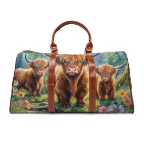 Miniature Highland Cows - Woodland Adventures Weekender Bag
