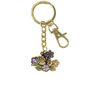 Native Northwest Ojibwe Florals Enamel Keychain