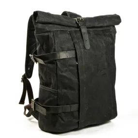 New outdoor mountaineering backpack waterproofwax canvas stitching cowhide computer