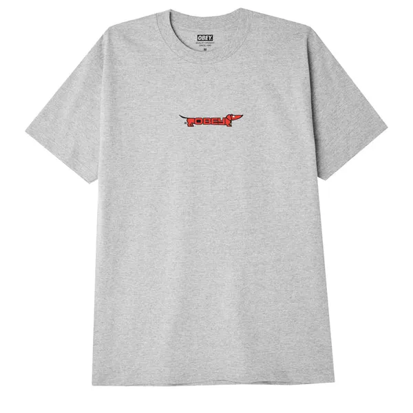 Obey Hot Dog T-Shirt - Heather Grey