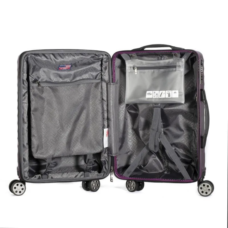 Olympia Matrix Polycarbonate 21" Exp Carry-On Spinner Luggage