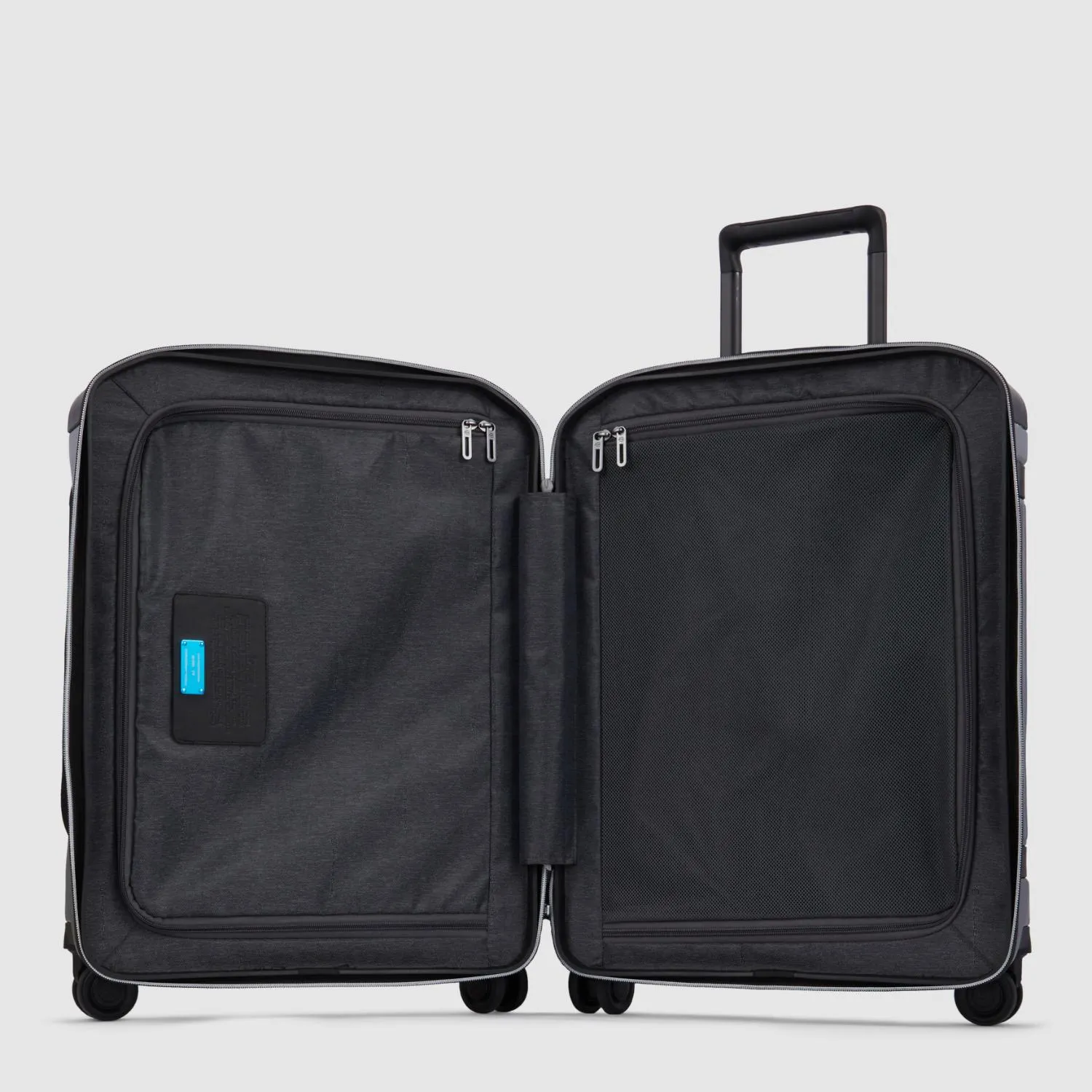 Piquadro Pqlp Cabin Size Hardside Spinner With Computer And Ipad Compartment Grey-Black