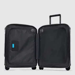 Piquadro Pqlp Cabin Size Hardside Spinner With Computer And Ipad Compartment Grey-Black